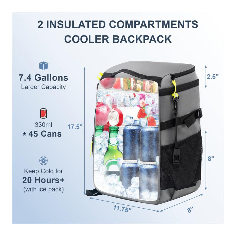 Insulated cooler backpack with practical organizer pockets Bowlift