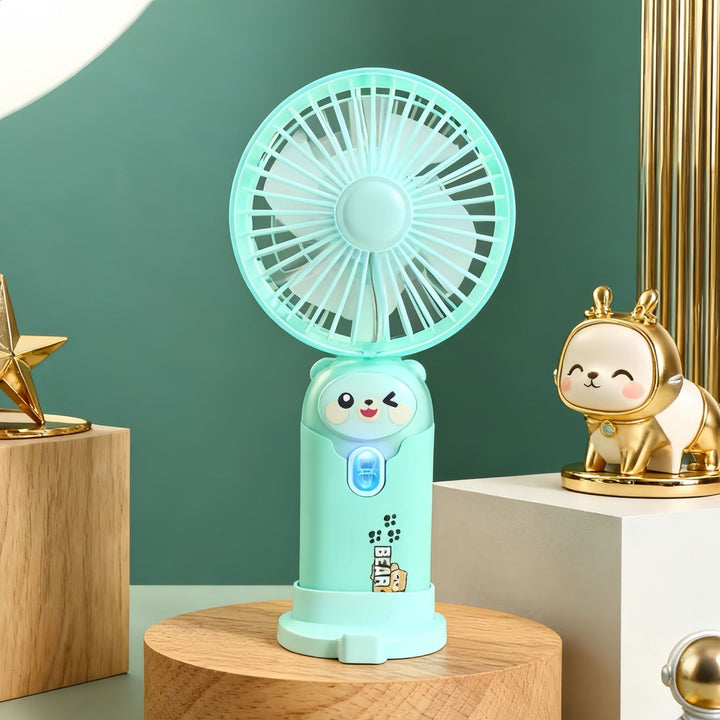 Women Portable Mini Fan with USB Charging Function and Flexible Tilt Bowlift