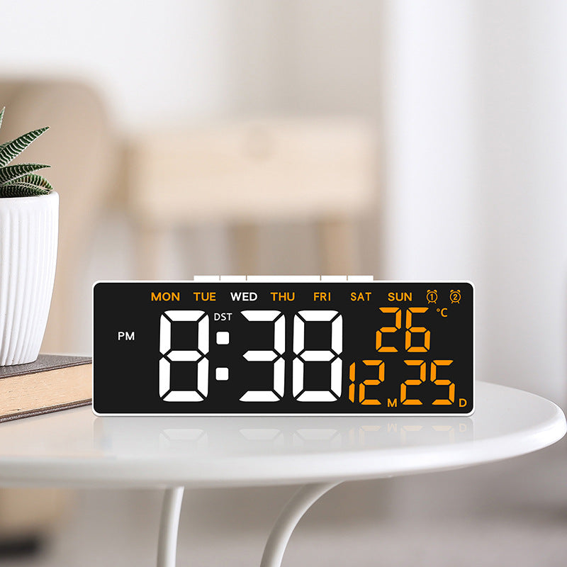 Digital Multi-Function Alarm Clock with Temperature and Day of the Week Display Bowlift