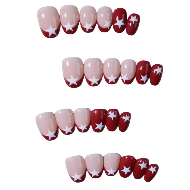 Acrylic nail set with glamorous star design Bowlift