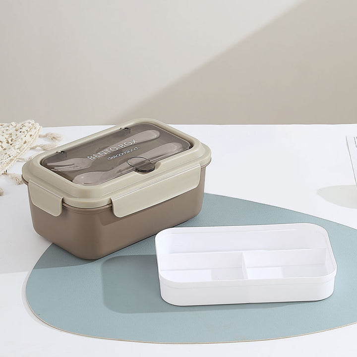 Leakproof Compartmentalized Kids Bento Lunchbox with Removable Round Soup Bowl and Utensil Storage Bowlift