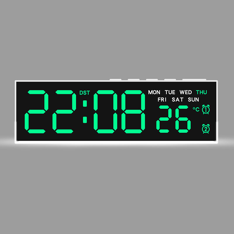 Digital watch with integrated thermometer and weekday display Bowlift