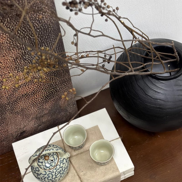 Elegant Artisan Decorative Wooden Vase