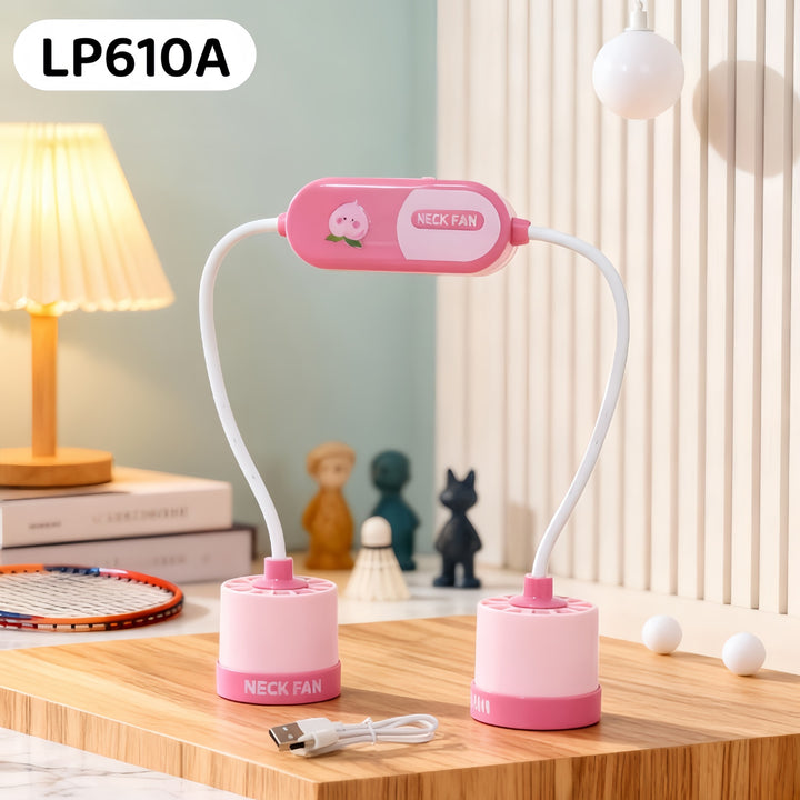Ladies Portable Neck Fan with Flexible Use Bowlift