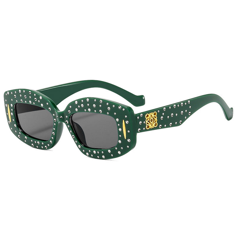 Women striking sunglasses with glamorous rhinestone details Bowlift