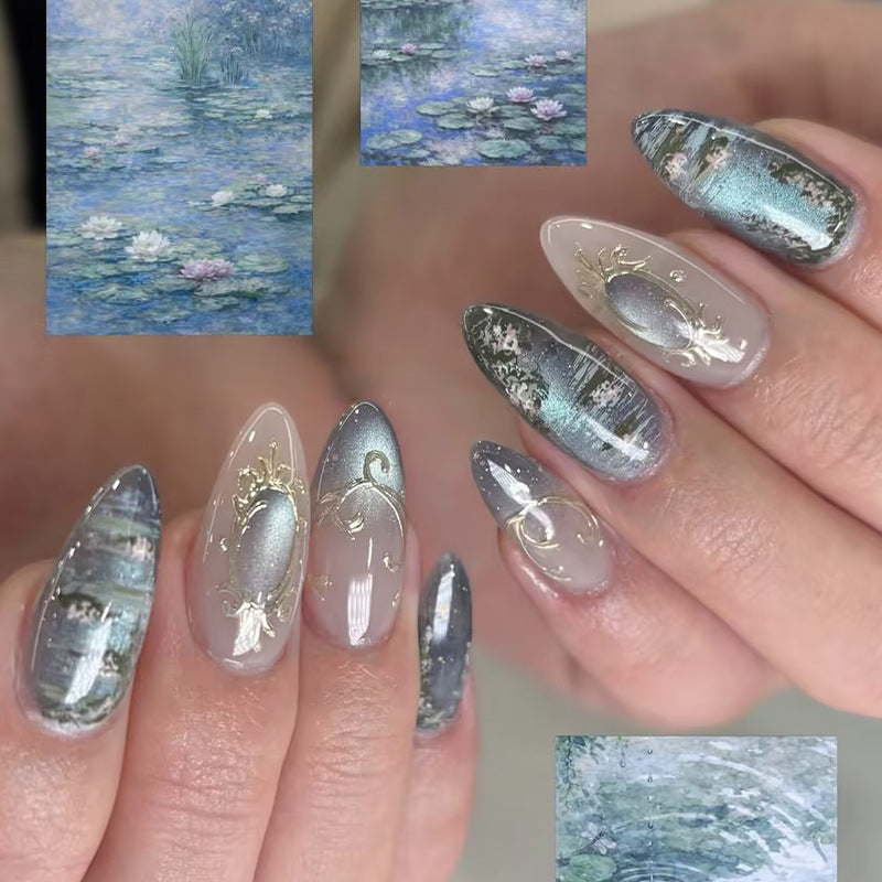 Glamorous Decorative Press-On Nail Set Bowlift
