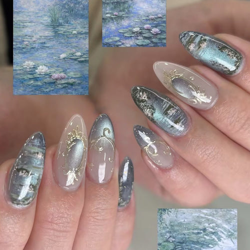 Glamorous Decorative Press-On Nail Set Bowlift