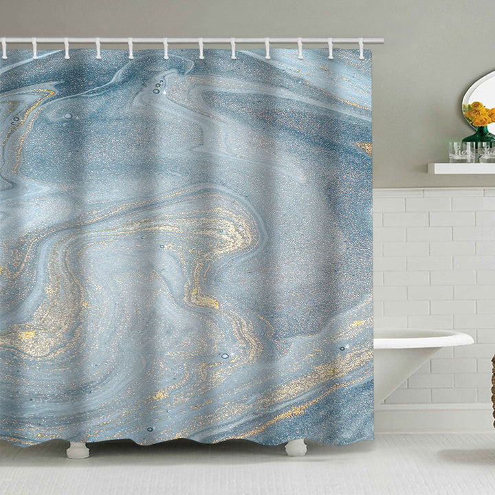 Artistic Marble Design Shower Curtain Bowlift