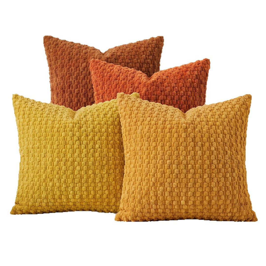 Plush Textured Throw Pillow Cover Bowlift