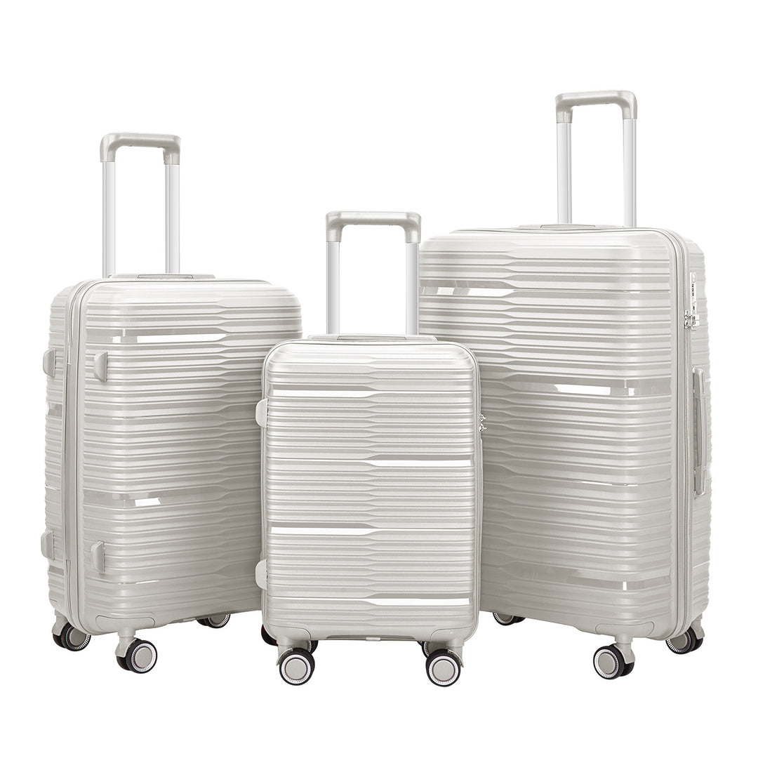 Women's Stylish Textured Hard Shell Luggage Set Bowlift