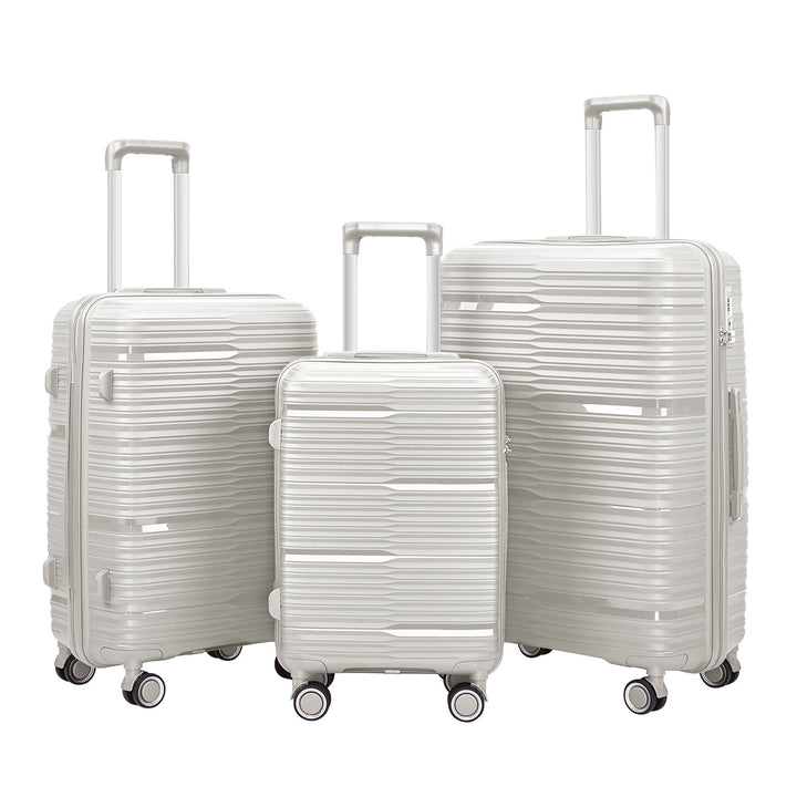 Women's Stylish Textured Hard Shell Luggage Set Bowlift
