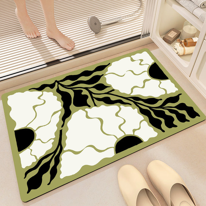 Floral Print Area Rug Bowlift