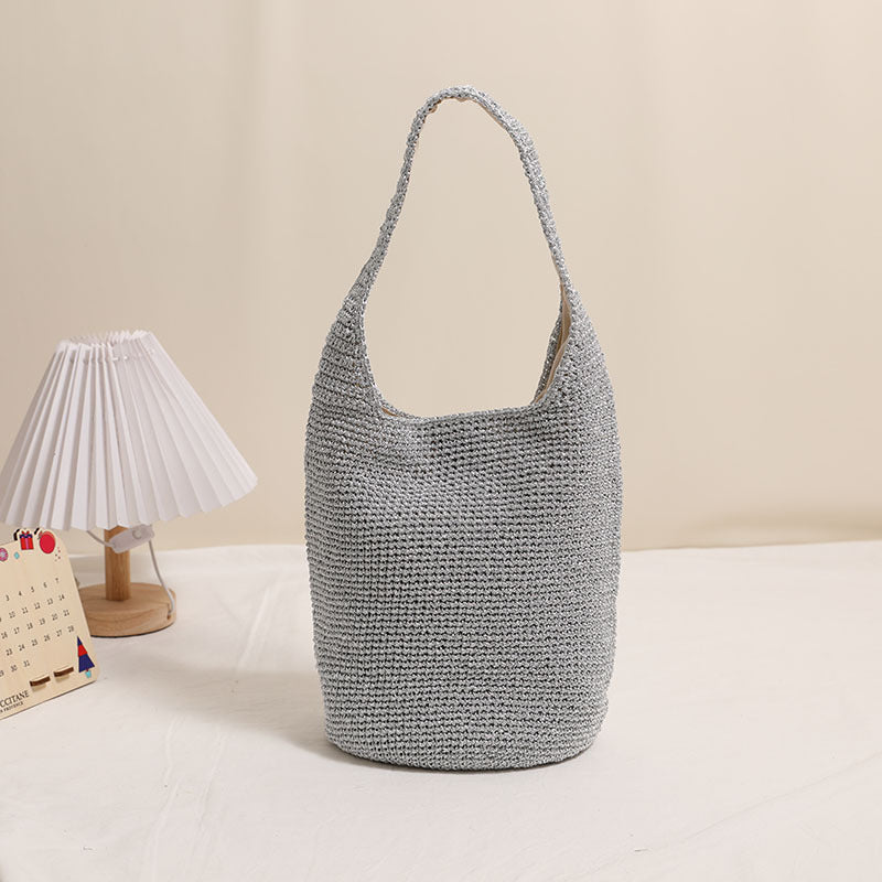 Handcrafted shopping bag in modern net design Bowlift