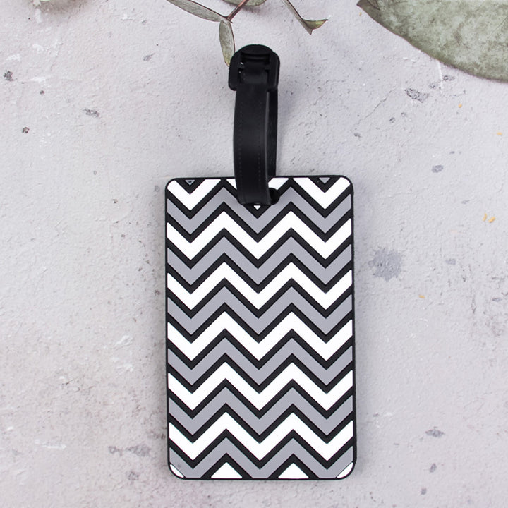 Stylish Chevron Pattern Luggage Tag Bowlift