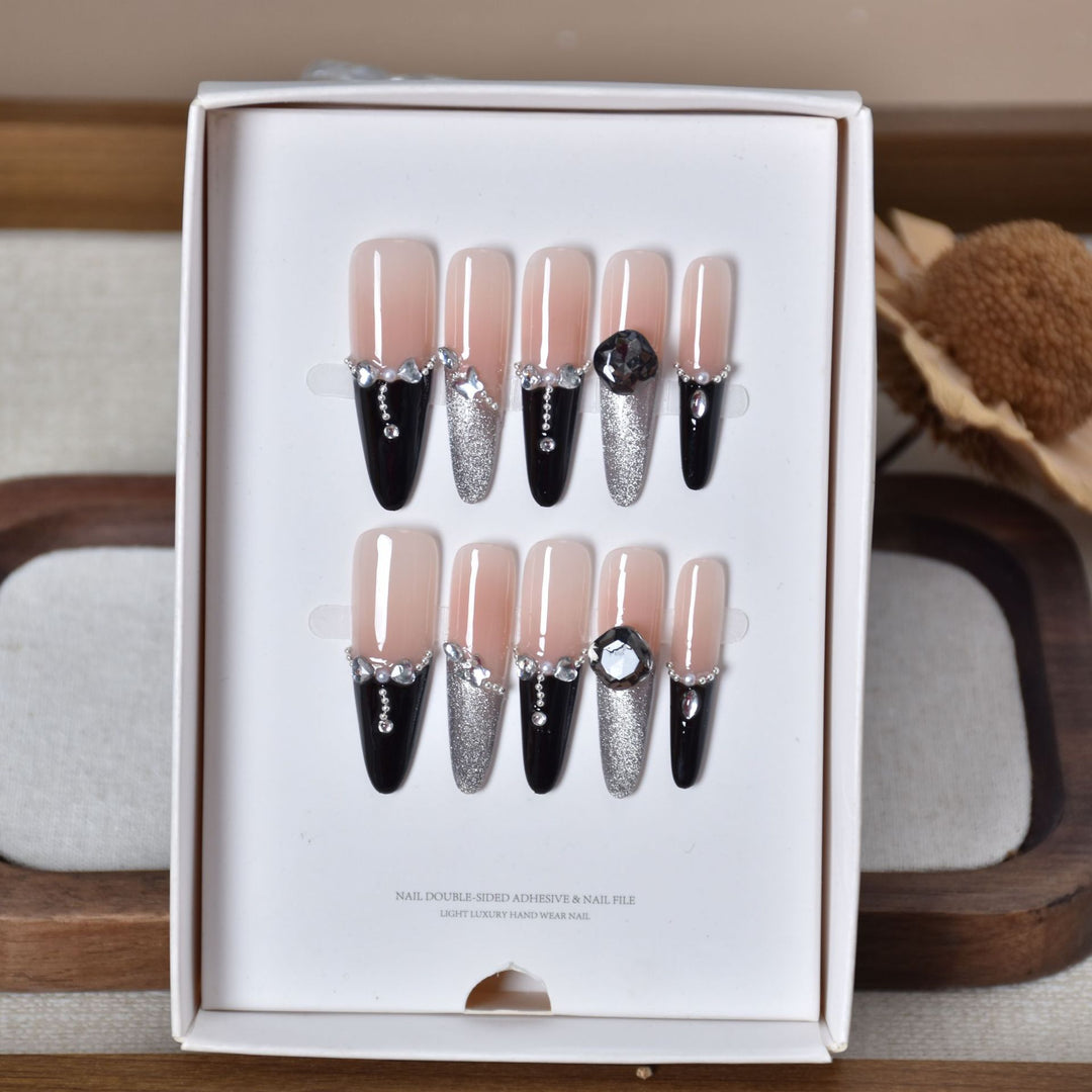 Elegant Stiletto Nail Art Extensions Bowlift