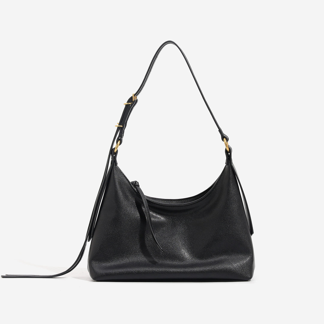 Elegant Slouchy Leather Shoulder Bag