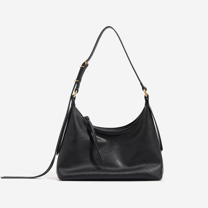 Elegant Slouchy Leather Shoulder Bag