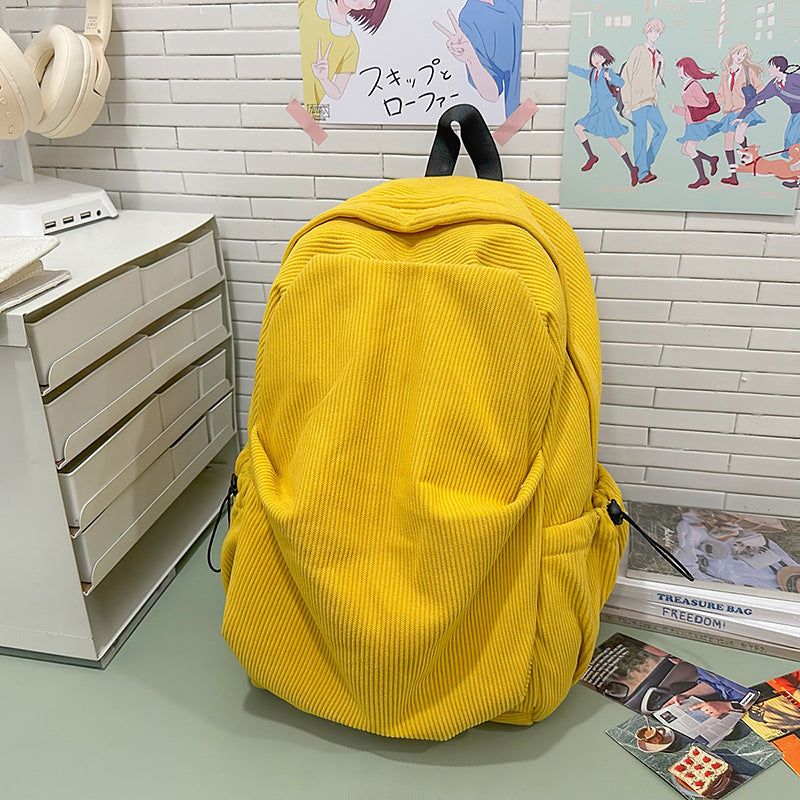 Soft Textured Corduroy Backpack