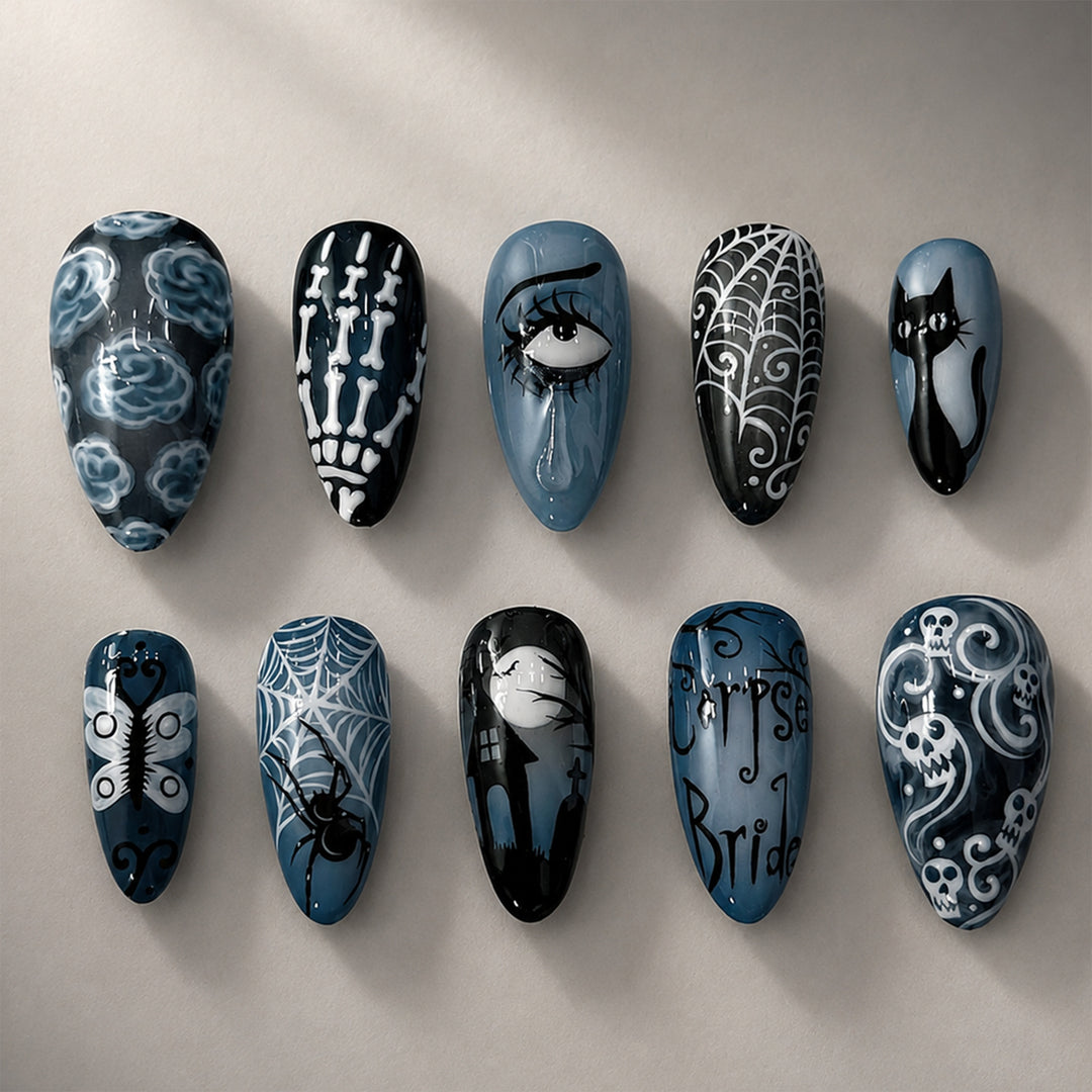 Creative Halloween Nail Art Set with Creepy Designs Bowlift