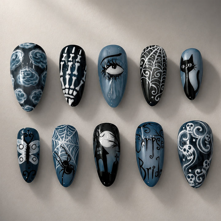Creative Halloween Nail Art Set with Creepy Designs Bowlift