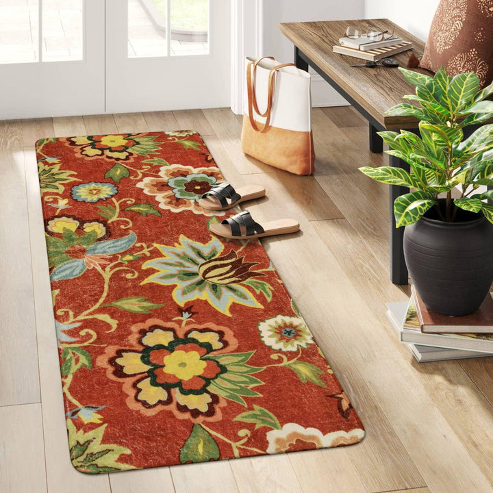 Floral Pattern Runner Rug