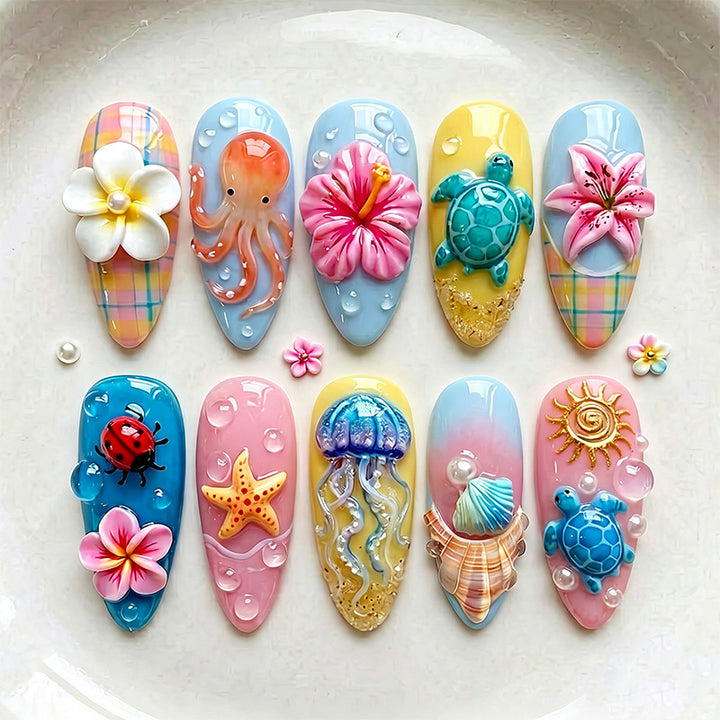 Luxury Nail Art Set with Galactic Designs Bowlift
