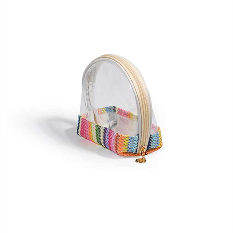 Transparent cosmetic bag with colorful bottom Bowlift