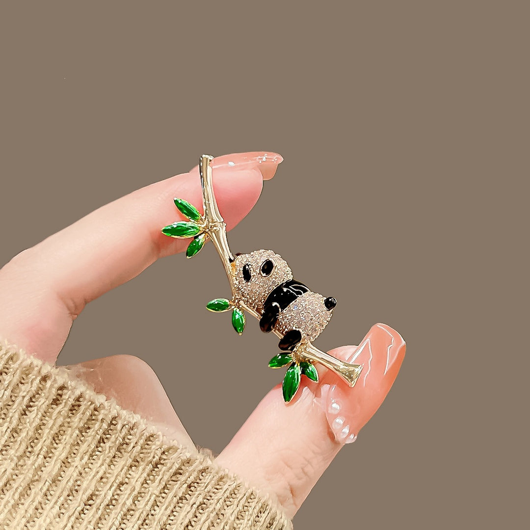 Playful Panda Brooch Bowlift