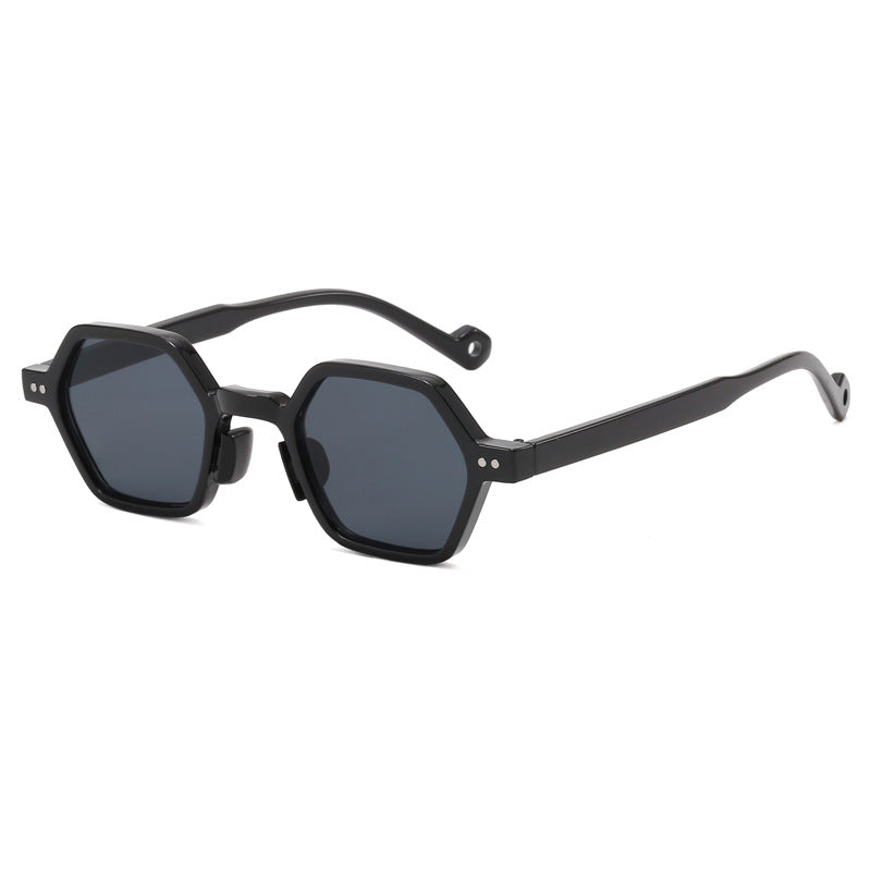 Women's Geometric Sunglasses in Modern Hexagon Design Bowlift