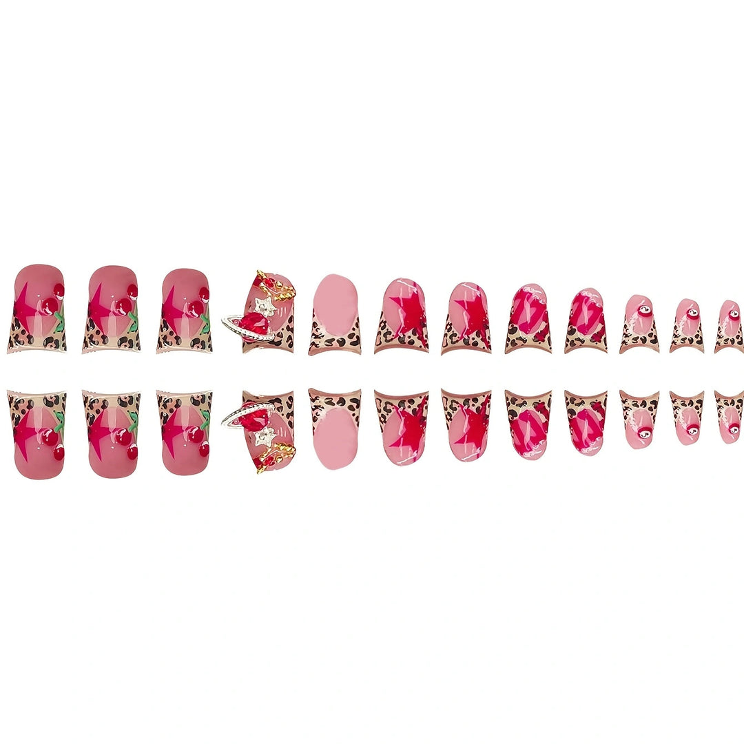 Artistic Leopard Print Press-On Nail Set Bowlift