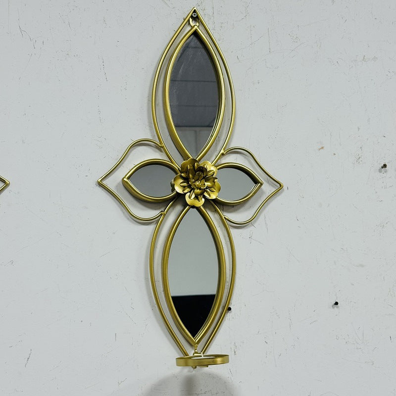 Elegant Botanical Wall Mirror with Decorative Floral Accents Bowlift