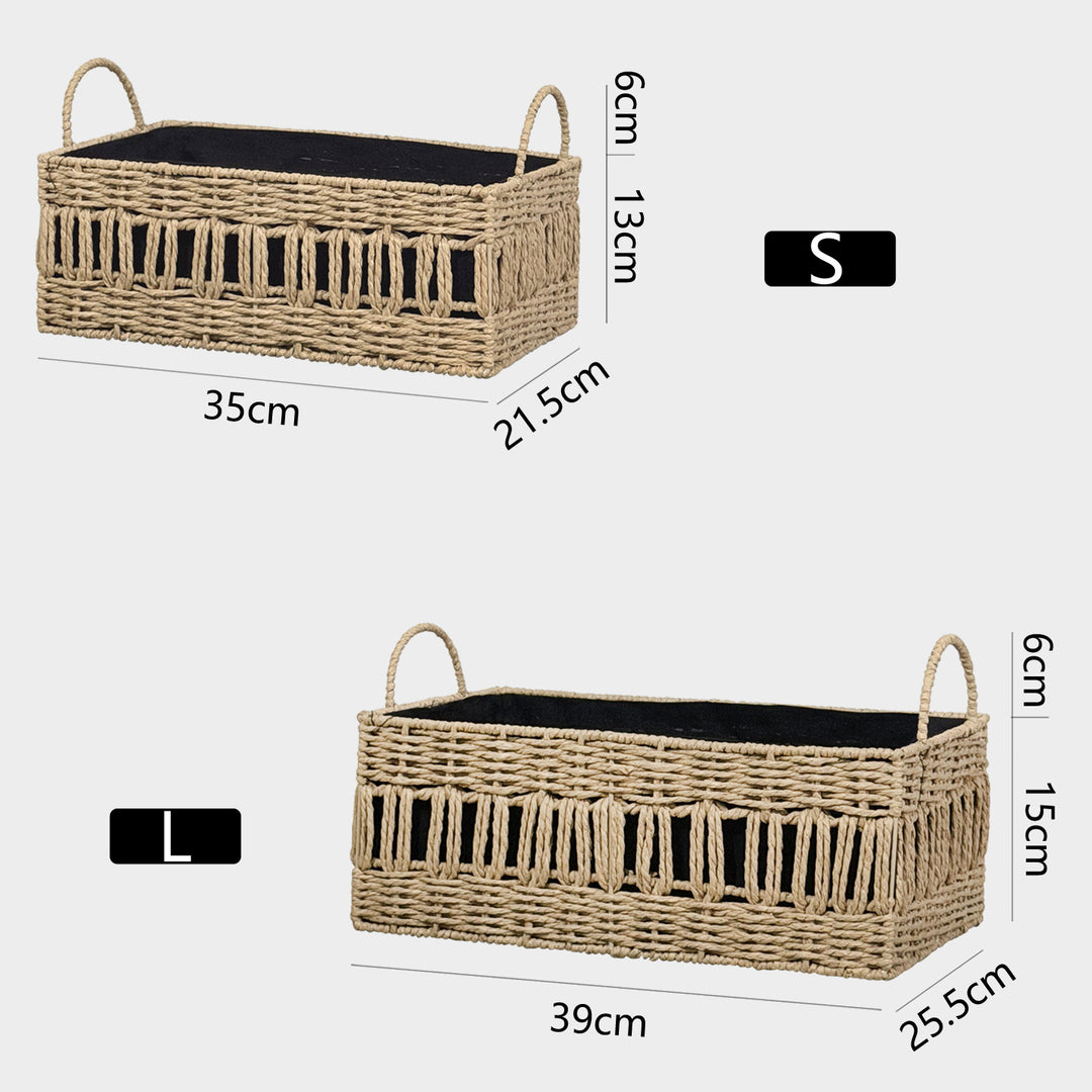 Versatile storage basket made of natural material Bowlift