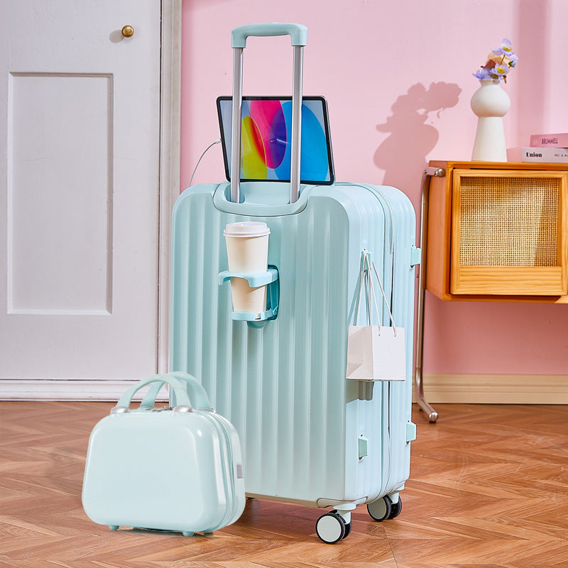 Functional Tech-Integrated Rolling Suitcase Bowlift