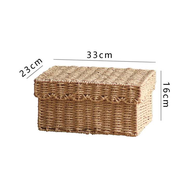 Storage basket with lid and reed design Bowlift
