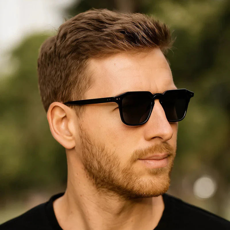 Men's Retro-Inspired Bold Square Sunglasses Bowlift