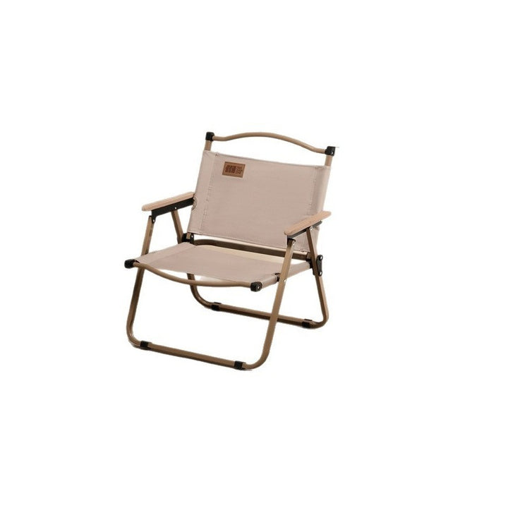 Foldable Outdoor Chair With Wooden Armrests Bowlift
