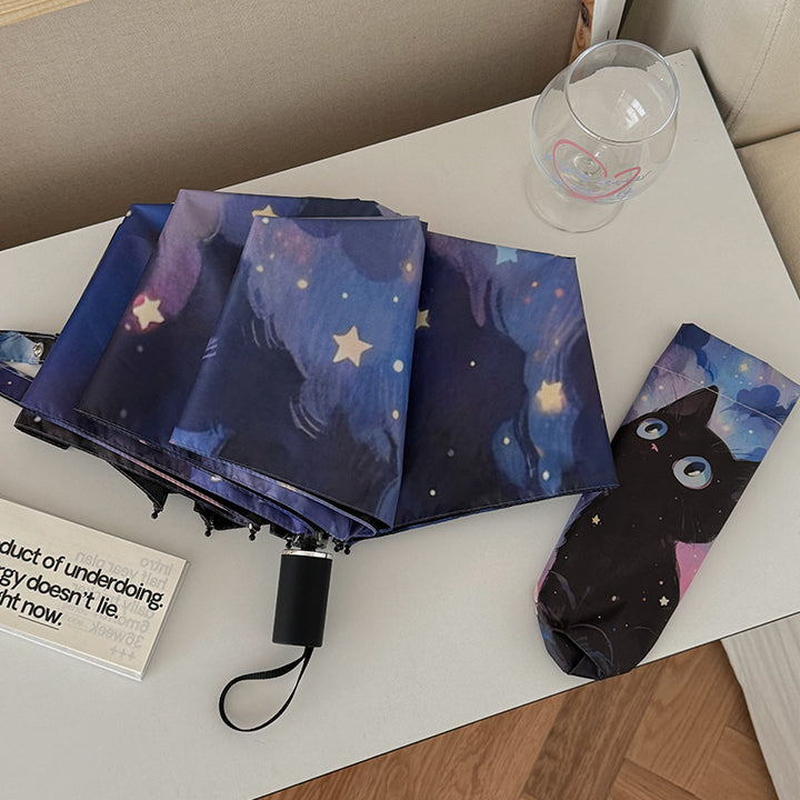 Women's umbrella with cute cat design by Bowlift