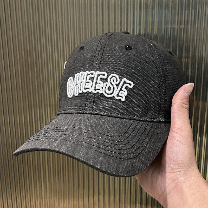 Unisex Embroidered Cotton Twill Cap Bowlift