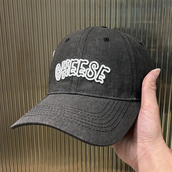 Unisex Embroidered Cotton Twill Cap Bowlift