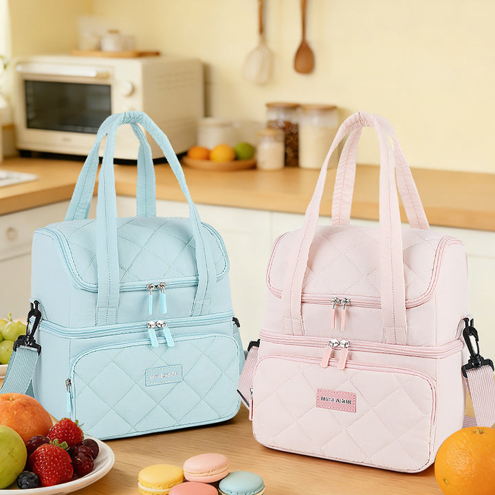 Insulated Multi-Compartment Lunch Cooler