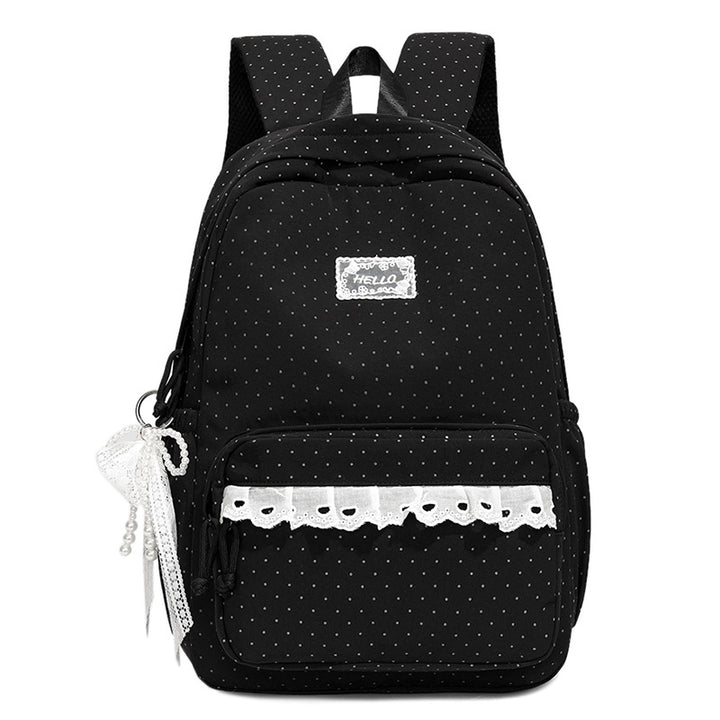 Stylish Polka Dot Backpack Bowlift