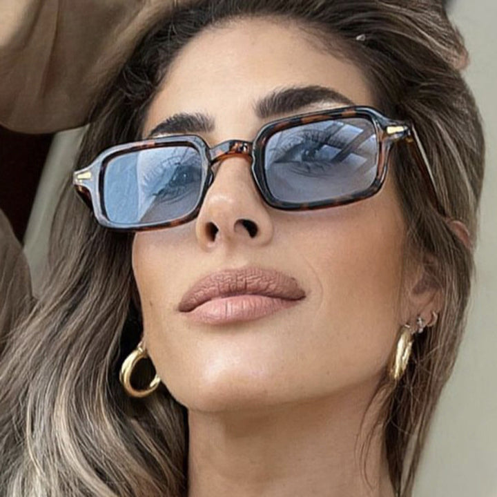 Ladies exclusive square sunglasses with elegant metal frame and UV protection Bowlift