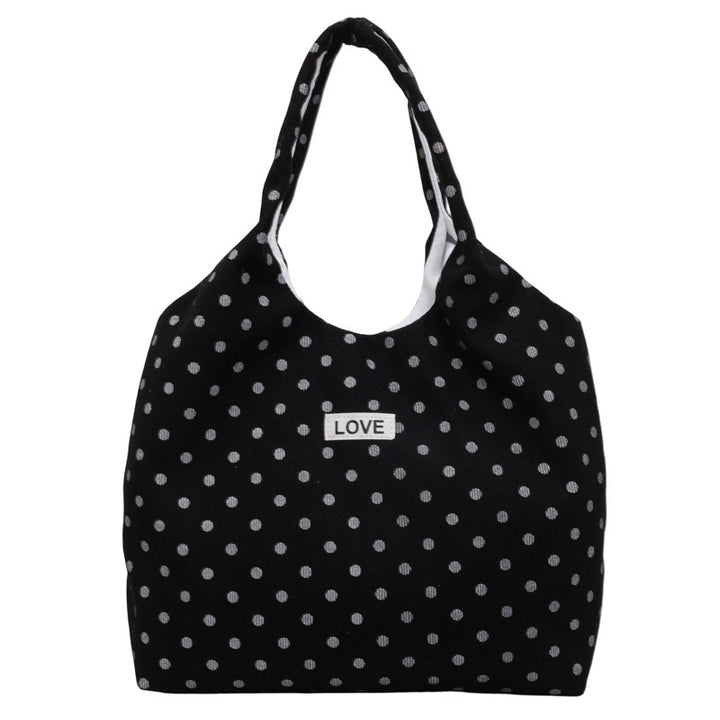 Casual Polka Dot Tote Bag Bowlift