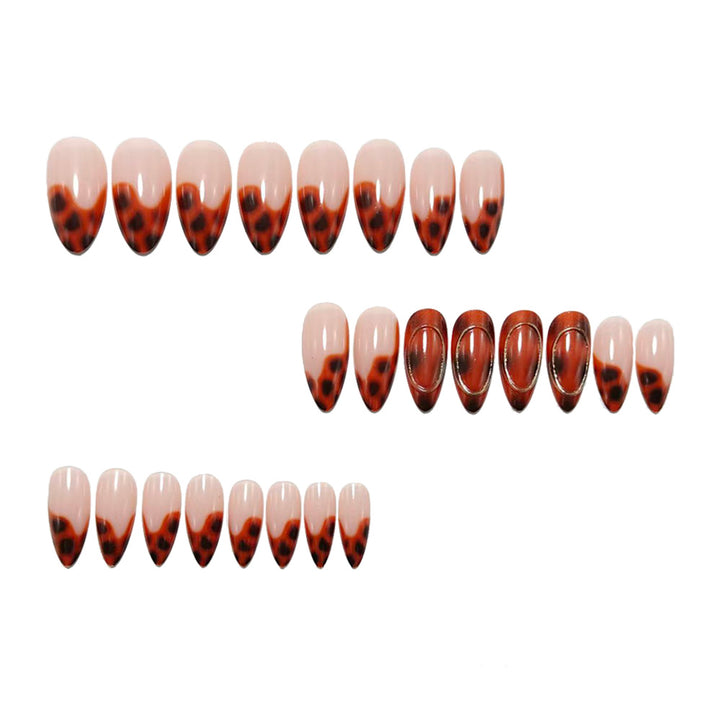 Shiny Artificial Nails in Elegant Teardrop Design Bowlift