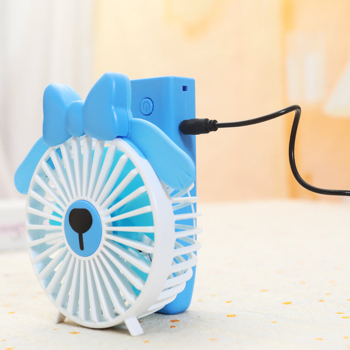 Ladies Portable Hand Fan with Cute Design Bowlift