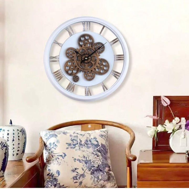 Wall Clock in Industrial Steampunk Design Bowlift