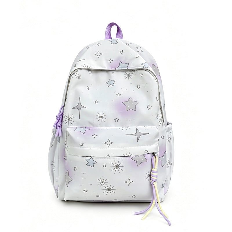 Starry Print Backpack Bowlift
