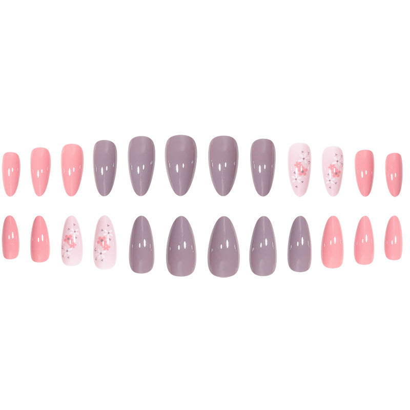 Floral Design Stiletto Nail Set Bowlift