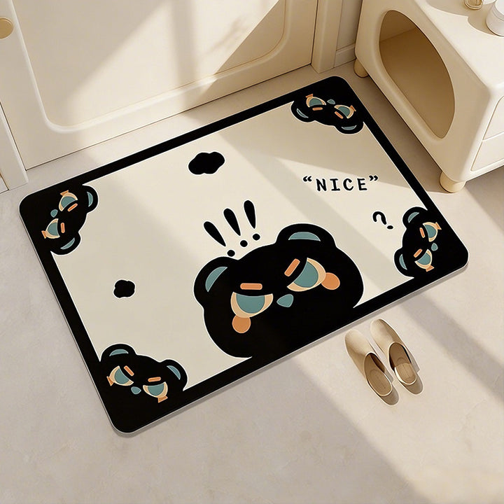 Playful Cow-Themed Bathroom Mat Bowlift