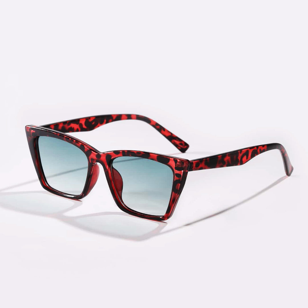 Ladies Cat-Eye Sunglasses with Unique Angular Frame Bowlift